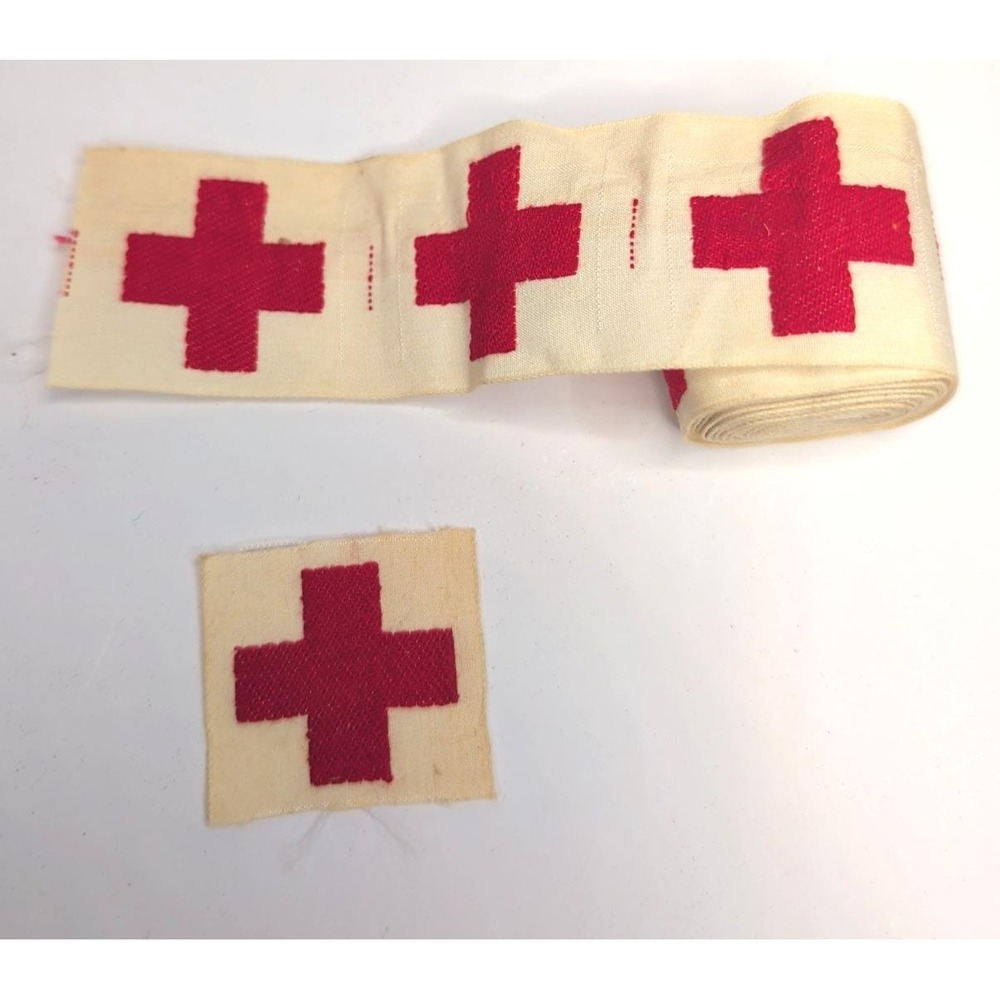 Lot of 41 Rare Vintage American Red Cross Small Square Sew On Patch NOS